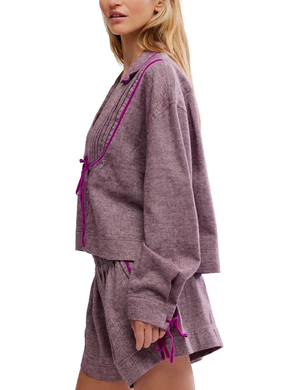 *NWT* Free People Close to Home Flannel Pajama Set in Cactus Flower
